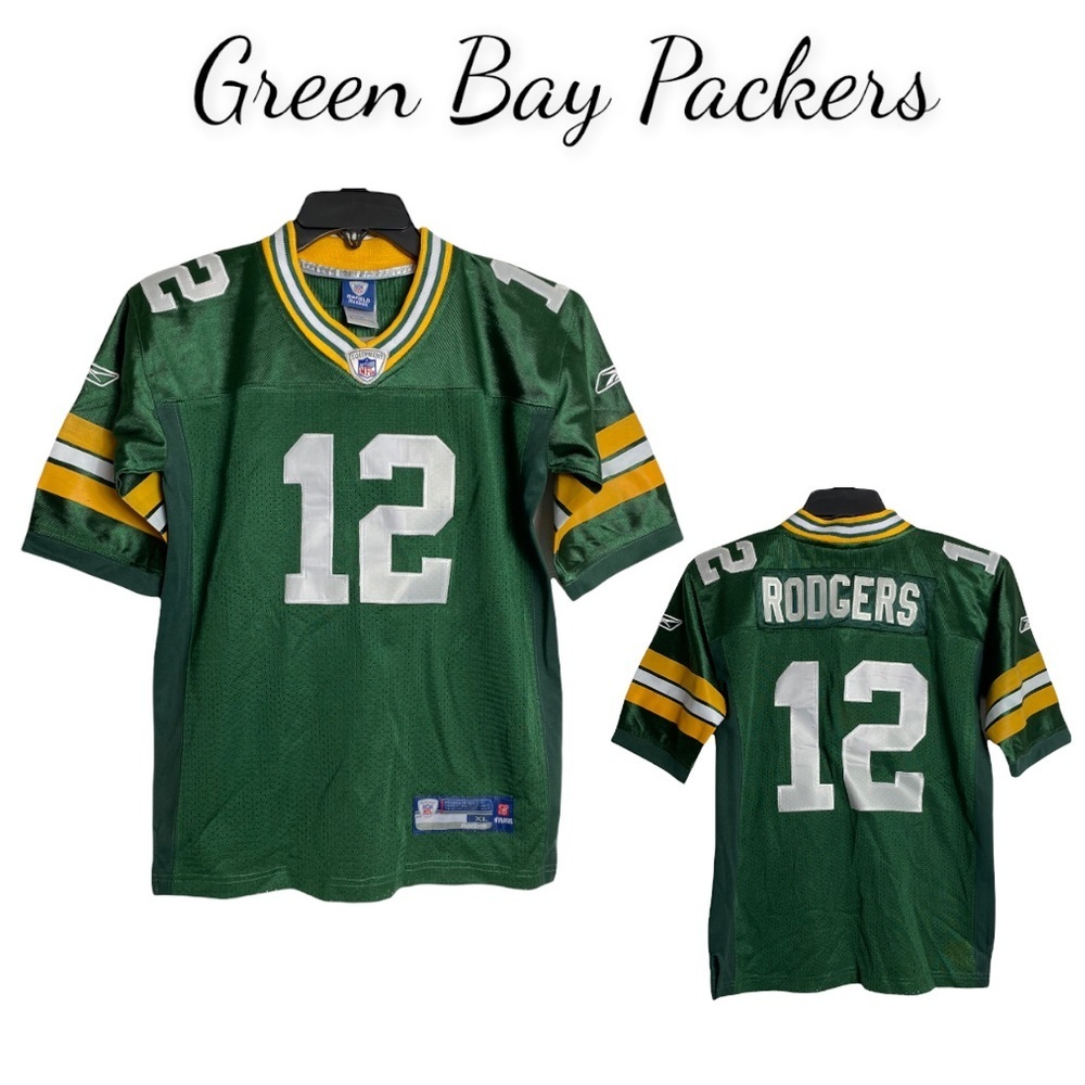 NWT Aaron Rogers NFL/Reebok Youth Green Bay Packers Jersey